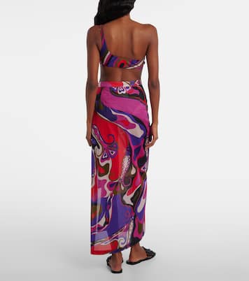 Orchidee cotton wrap skirt | Pucci