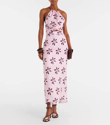 Magda floral linen maxi skirt  | Cala de la Cruz