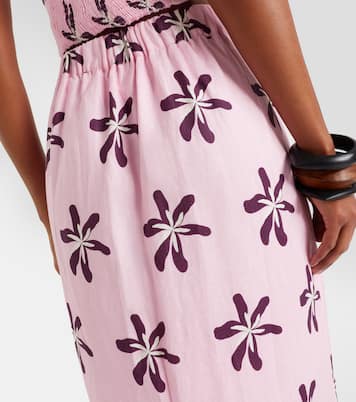 Magda floral linen maxi skirt  | Cala de la Cruz
