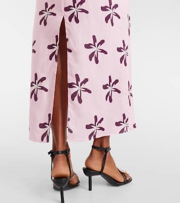 Magda floral linen maxi skirt  | Cala de la Cruz