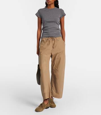 Kyoto cotton wide-leg pants | Leset