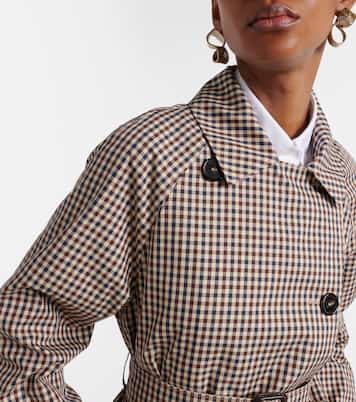 Fate gingham cotton-blend trench coat | Max Mara