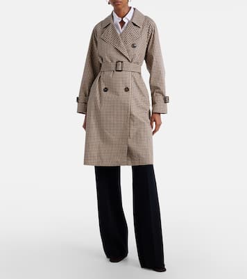 Fate gingham cotton-blend trench coat | Max Mara