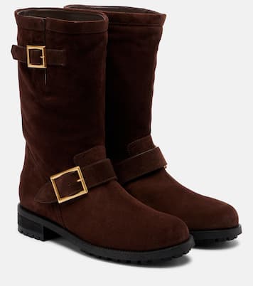 Biker suede mid-calf boots | Jimmy Choo