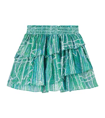 Lilas printed ruffled cotton-blend skirt | Poupette St Barth Kids