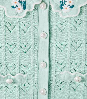 Cardigan aus Pointelle-Strick | Self-Portrait Kids