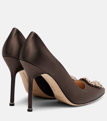 Hangisi 90 embellished satin pumps | Manolo Blahnik