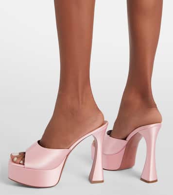 Dalida satin platform mules | Amina Muaddi