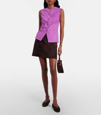 Mini-jupe Lucie 22 en daim | Stouls