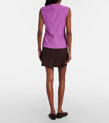 Mini-jupe Lucie 22 en daim | Stouls