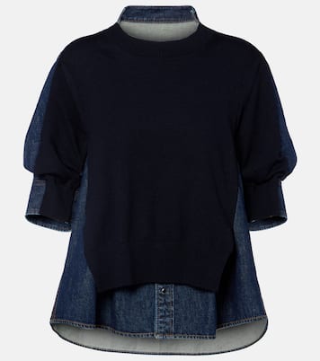 Layered denim shirt | Sacai