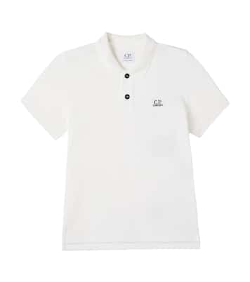 Logo cotton-blend piqué polo shirt | C.P. Company Kids