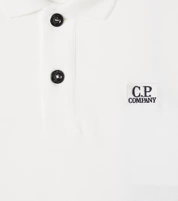 Logo cotton-blend piqué polo shirt | C.P. Company Kids