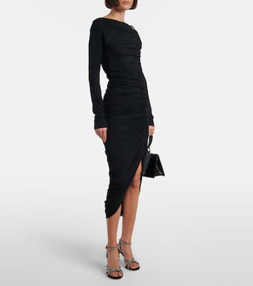 90 crystal-embellished suede sandals | Ferragamo