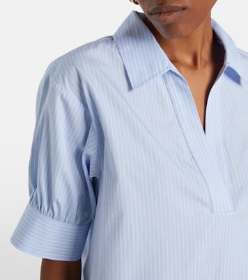 Popover striped cotton poplin top | Frame