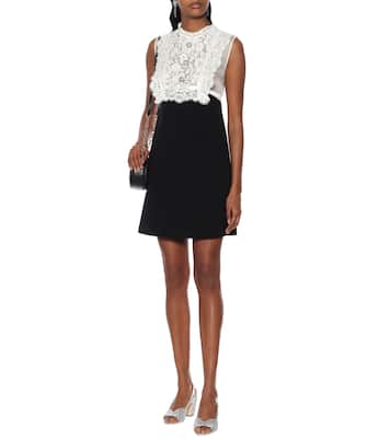 Organza and cady minidress | Miu Miu