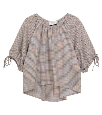 Houndstooth cotton and wool top | Paade Mode