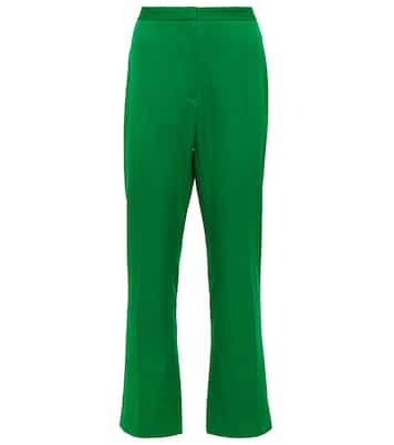 Wool twill flare pants | Oscar de la Renta