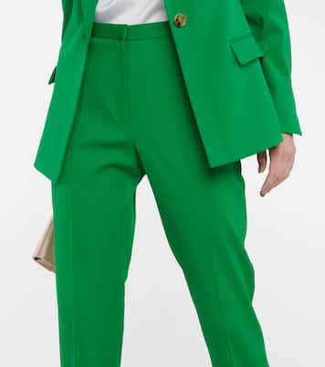Wool twill flare pants | Oscar de la Renta