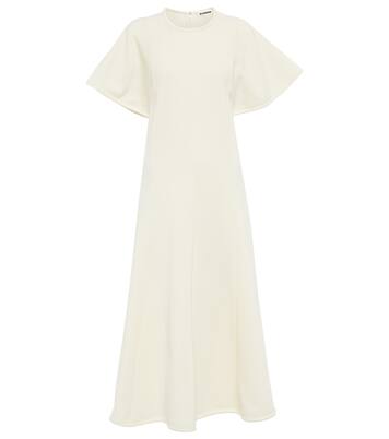 Cotton-blend crêpe midi dress | Jil Sander