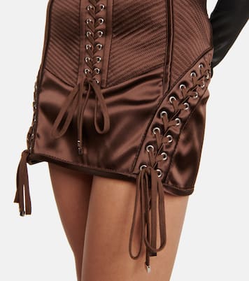 Minifalda de satén de tiro alto | Dolce&Gabbana