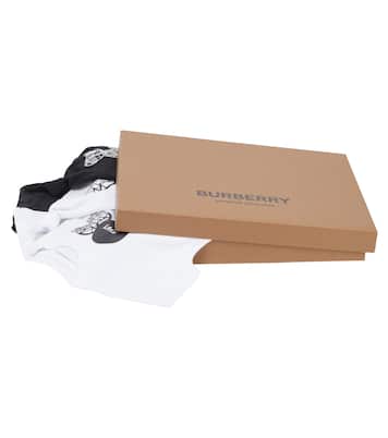 Baby set of 2 cotton-blend bodysuit and beanies | Burberry Kids