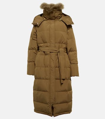 Shearling-trimmed down coat | Yves Salomon