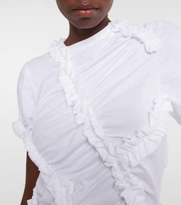 Ruffle-trimmed cotton top | MM6 Maison Margiela