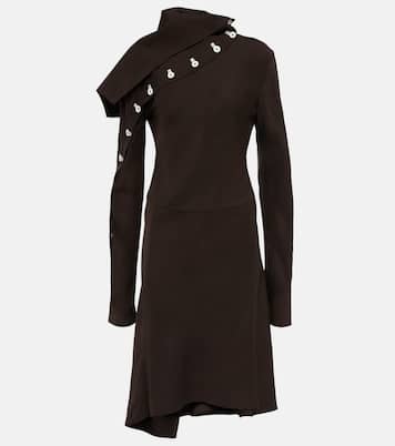 Mockneck padded taffeta mididress | Jil Sander