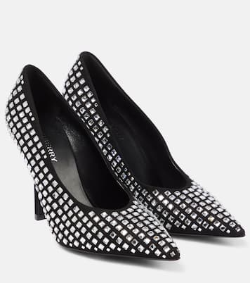 Crystal-embellished suede pumps | Burberry
