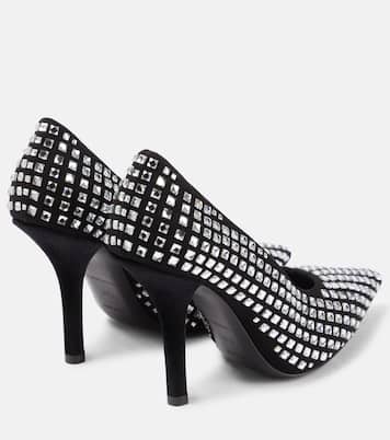 Crystal-embellished suede pumps | Burberry