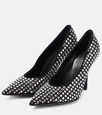 Crystal-embellished suede pumps | Burberry