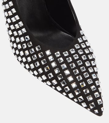 Crystal-embellished suede pumps | Burberry