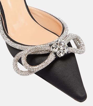 Escarpins Double Bow 65 en satin à ornements | Mach & Mach