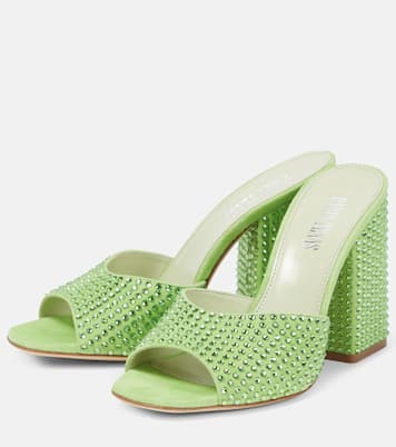 Holly Anja embellished suede mules | Paris Texas