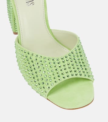 Holly Anja embellished suede mules | Paris Texas