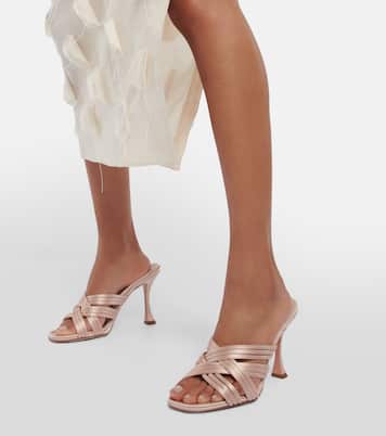 Pantoletten Oahu 95 aus Satin | Aquazzura