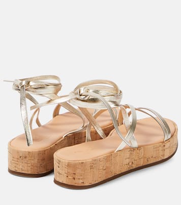 Morfi cork and leather platform sandals | Ancient Greek Sandals
