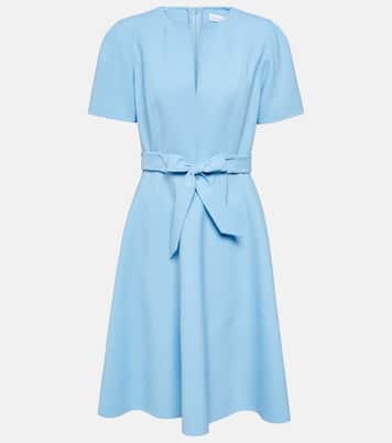 Belted wool-blend midi dress | Oscar de la Renta
