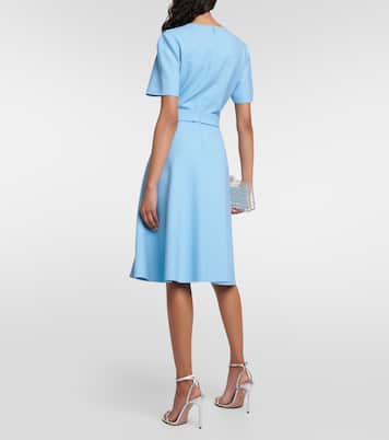 Belted wool-blend midi dress | Oscar de la Renta