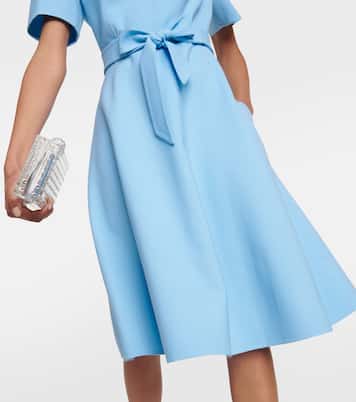 Belted wool-blend midi dress | Oscar de la Renta