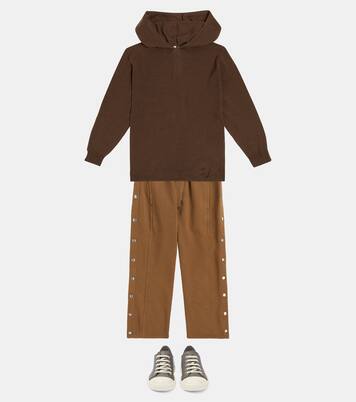 Felpa in lana vergine con cappuccio | Rick Owens Kids