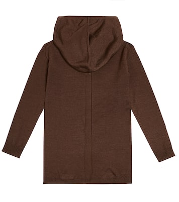 Felpa in lana vergine con cappuccio | Rick Owens Kids