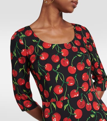 Midikleid Cherry aus einem Seidengemisch | Dolce&Gabbana