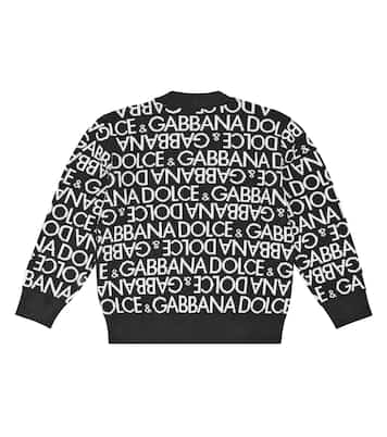 Pullover in lana vergine con intarsi | Dolce&Gabbana Kids