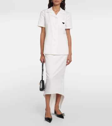 Camisa de algodón con logo | Prada