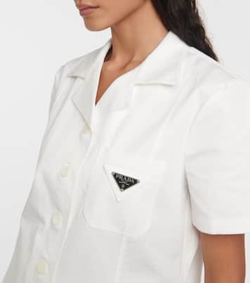 Camisa de algodón con logo | Prada