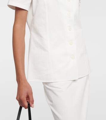 Camisa de algodón con logo | Prada