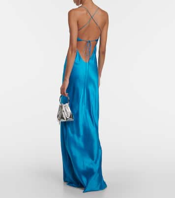 Robe longue en satin de soie | The Sei