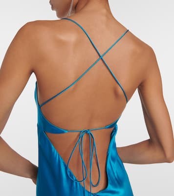 Robe longue en satin de soie | The Sei